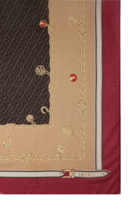 Brown square scarf LIUJO ACCESSORI