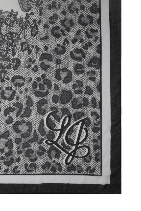 ECS Leopard Lace Scarf 120x1 LIUJO ACCESSORI