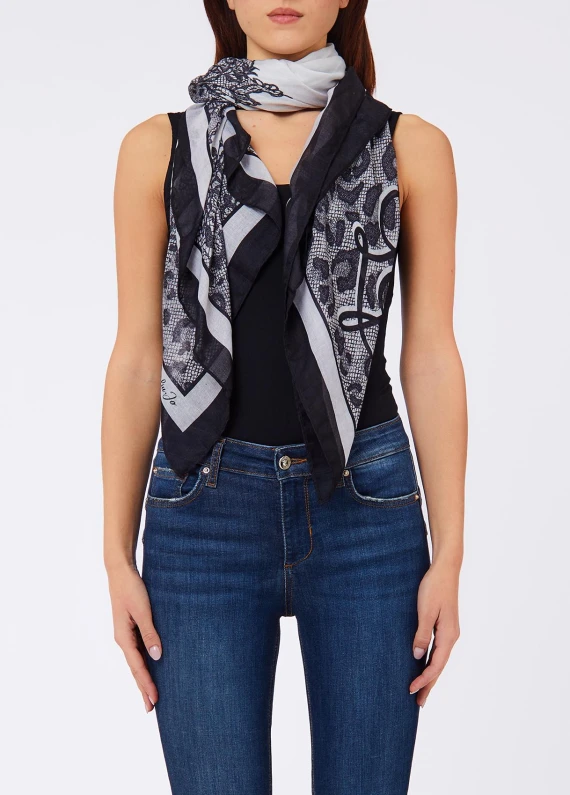 Foulard leopardato nero LIUJO ACCESSORI