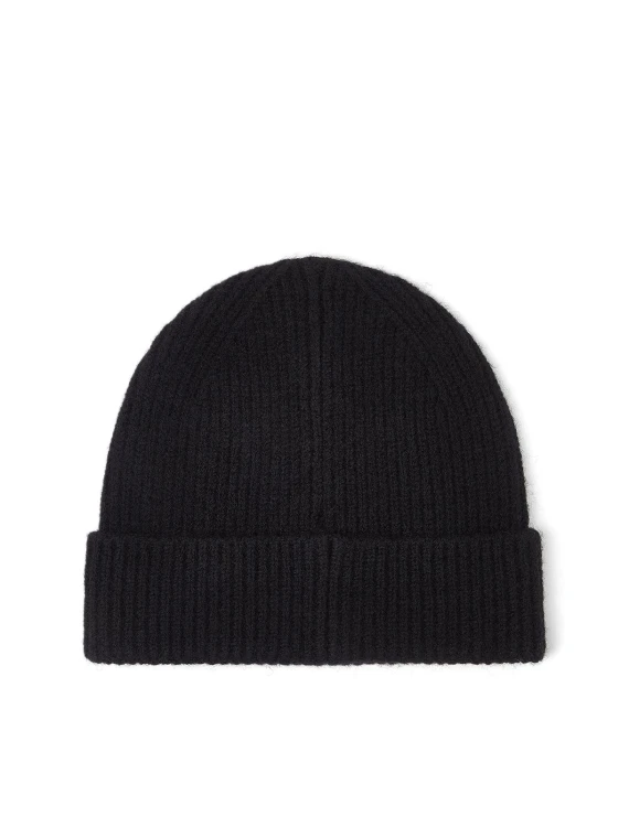 Cuffia nera con logo