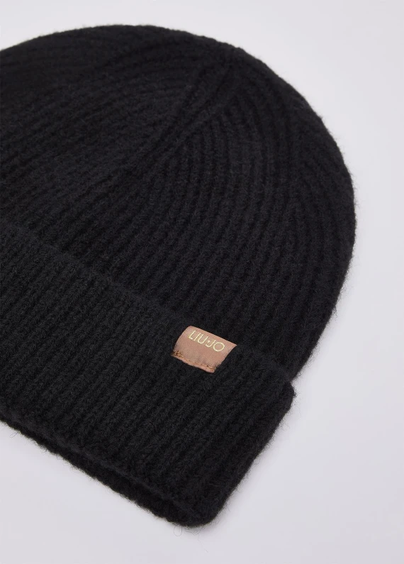 Cuffia nera con logo LIUJO ACCESSORI