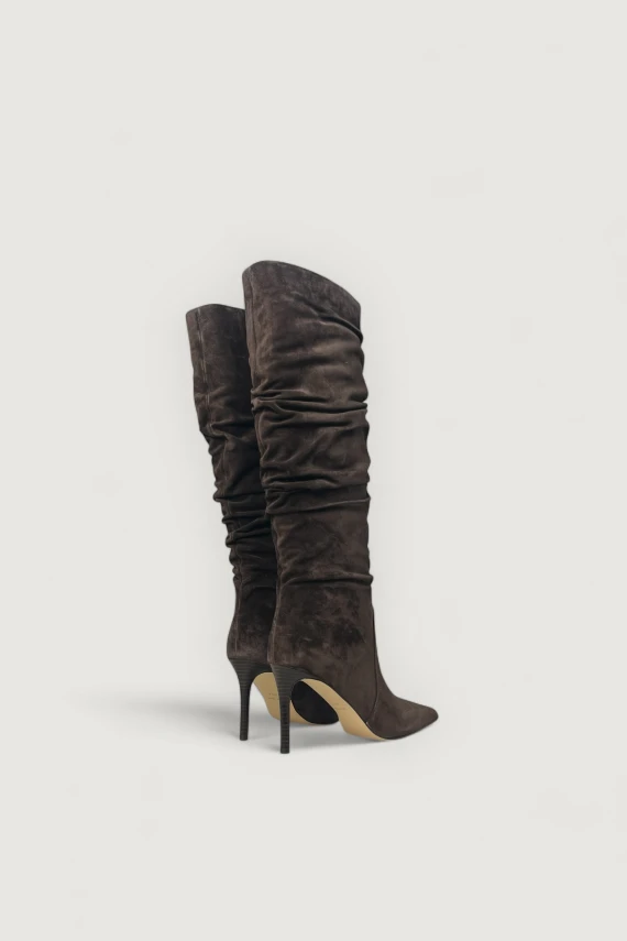 Dawn Heeled Boot in brown suede Michael Kors