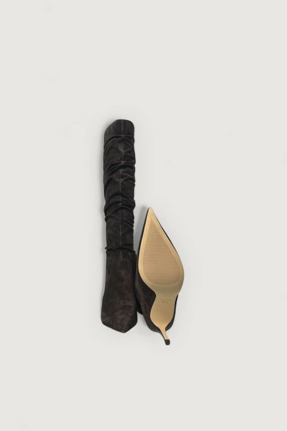 Dawn Heeled Boot in brown suede Michael Kors