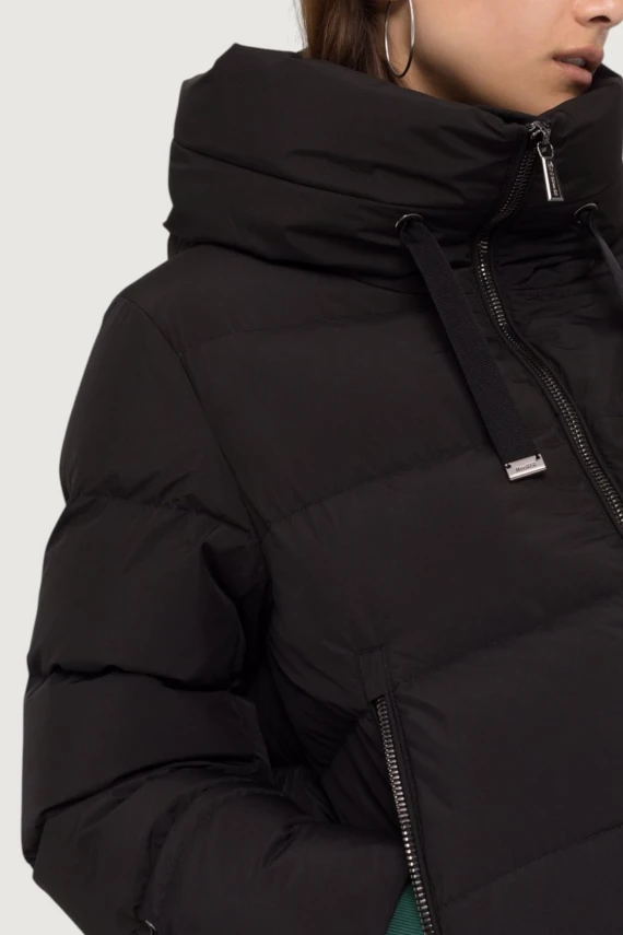 Black hooded puffer jacket Moorer