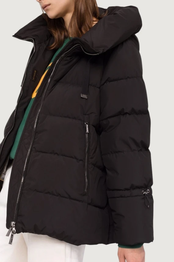Black hooded puffer jacket Moorer