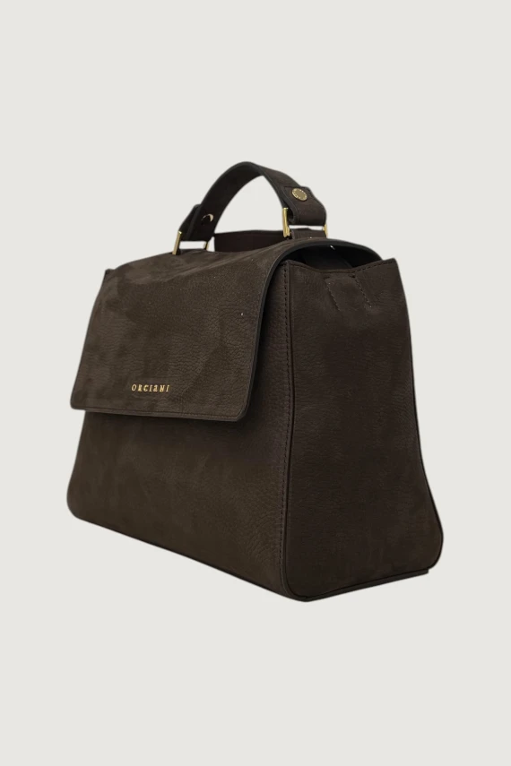 Borsa a spalla Sveva Nabucco in pelle marrone Orciani