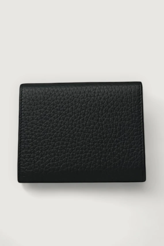 Black leather flap wallet Orciani