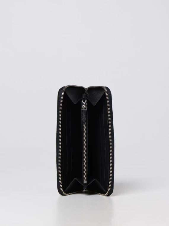 Black leather zip wallet Orciani