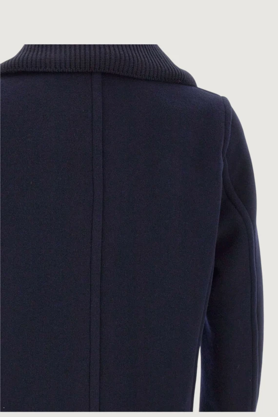 Dark blue double-breasted wool coat Paul&Shark