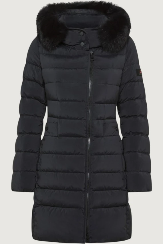 Seriola ML 06 FUR piumino nero con cappuccio Peuterey