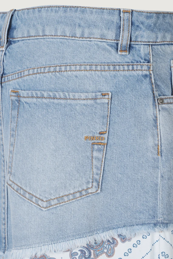 GETAWAY DENIM SKIRT + TWILL PRINT