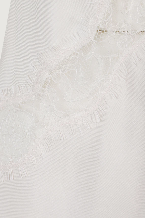 LYDIA TOP TWILL CON PIZZO