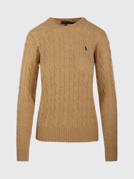 Camel cable-knit sweater POLO RALPH LAUREN DONNA