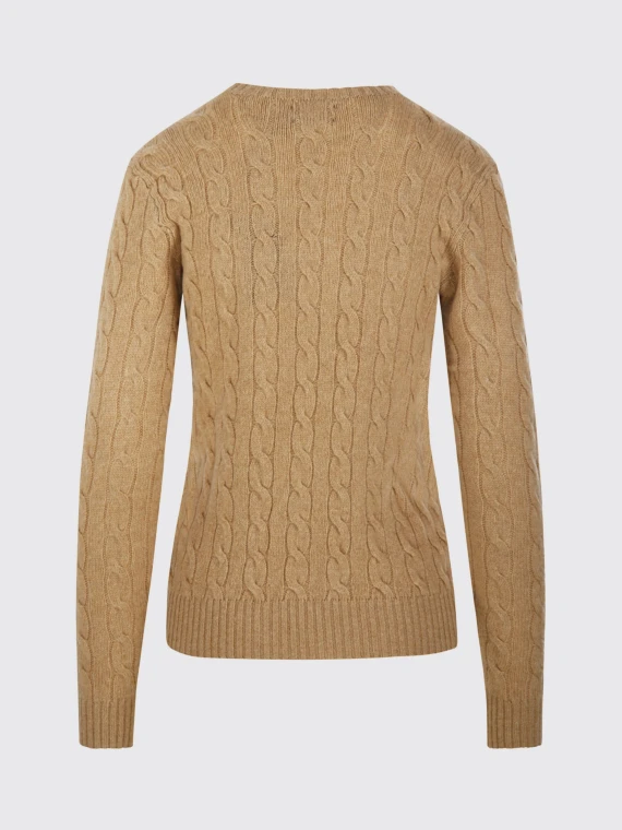 Camel cable-knit sweater POLO RALPH LAUREN DONNA