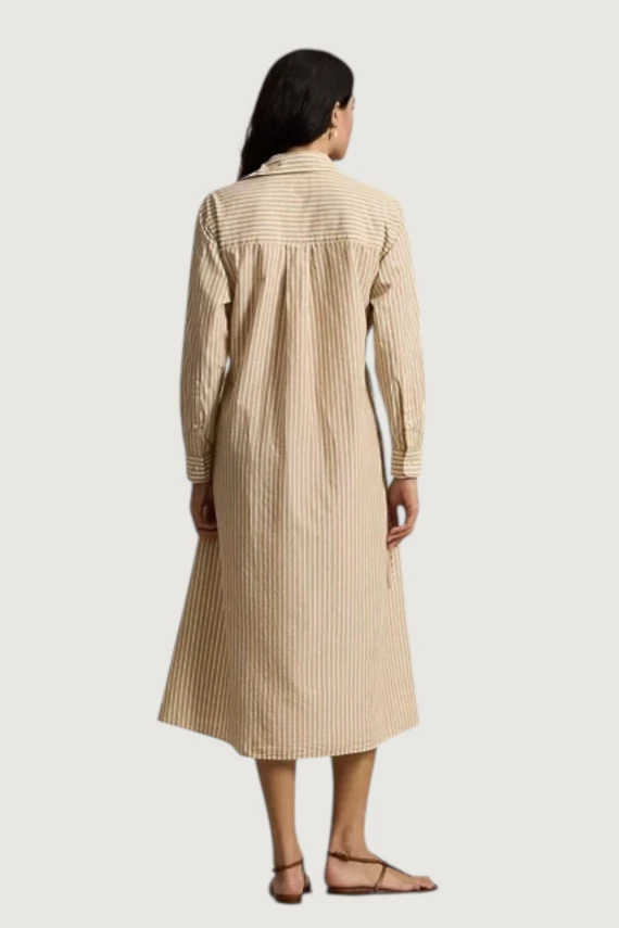 Chemisier rigato lino cotone coulisse