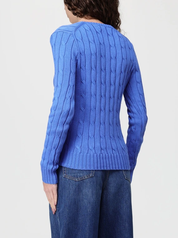Blue cable-knit pullover POLO RALPH LAUREN DONNA