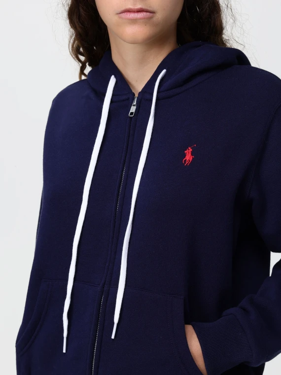 Felpa con cappuccio navy full zip POLO RALPH LAUREN DONNA