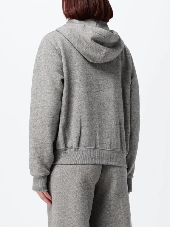 Grey hooded zip sweatshirt POLO RALPH LAUREN DONNA