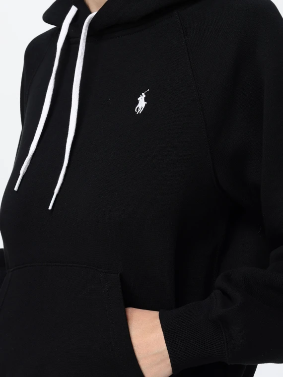 Felpa con cappuccio nera POLO RALPH LAUREN DONNA