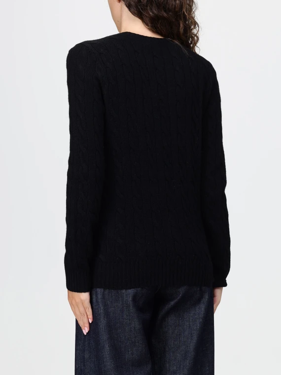 Black crew-neck sweater POLO RALPH LAUREN DONNA