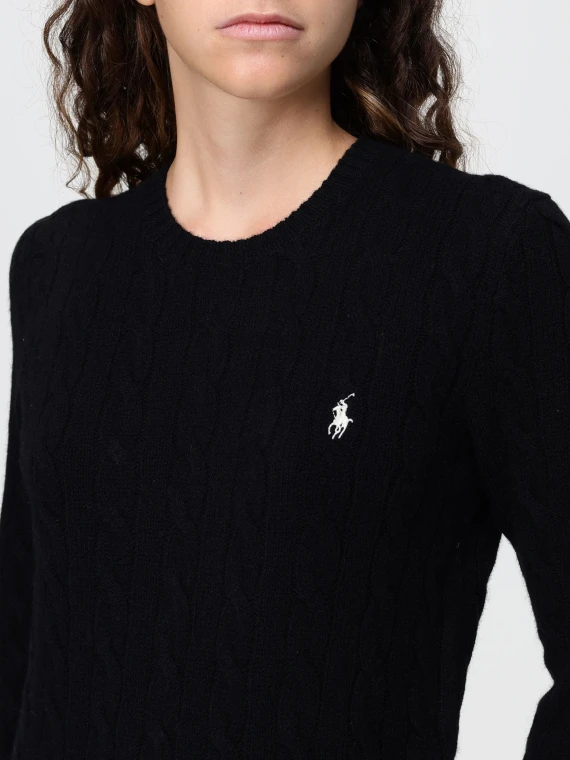 Black crew-neck sweater POLO RALPH LAUREN DONNA