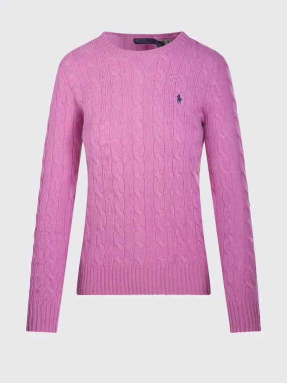 Maglione a trecce viola/fucsia POLO RALPH LAUREN DONNA