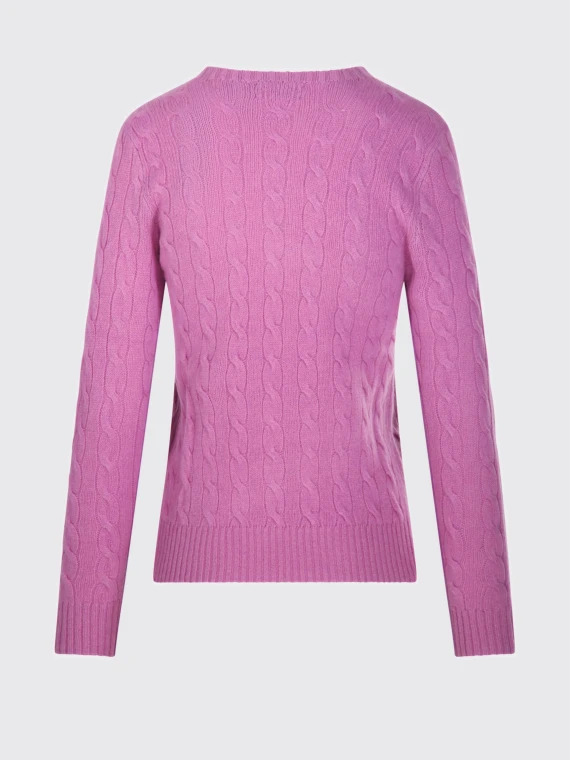 Maglione a trecce viola/fucsia POLO RALPH LAUREN DONNA