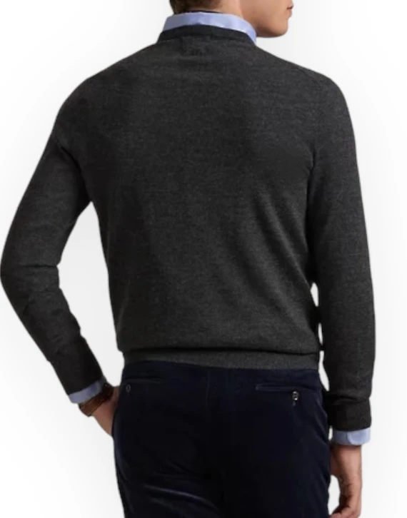 PULLOVER MERINO girocollo lana lavabile Slim-Fit