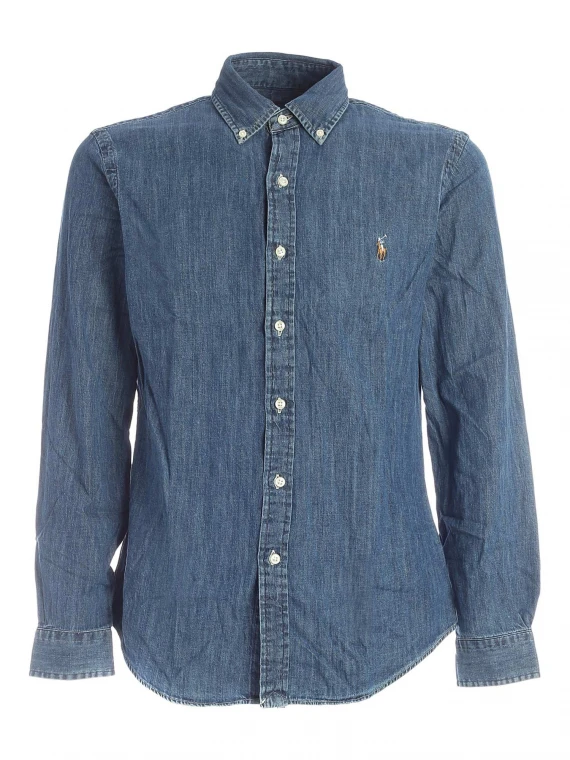 Camicia sportiva in denim Slim-Fit