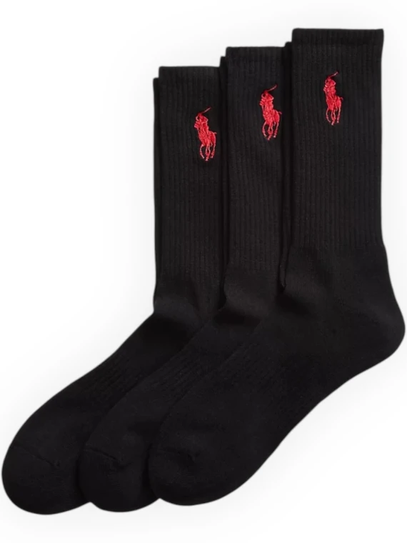 BIG PONY CREW SOCK 3 PK POLO RALPH LAUREN UOMO