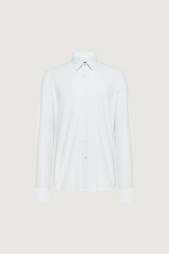 oxford jacquard stripe open shirt