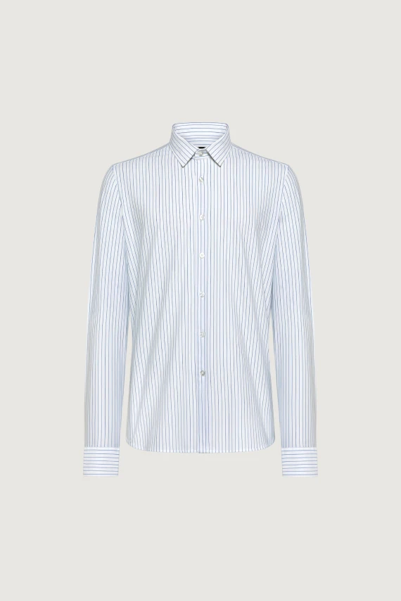 oxford jacquard stripe open shirt