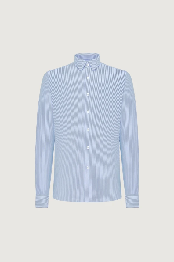 oxford jacquard stripe open shirt