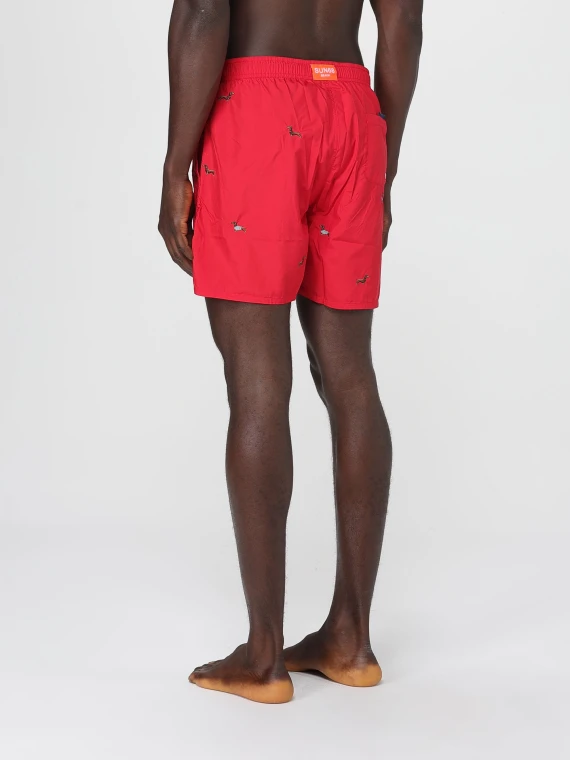 Red swim shorts SUN68