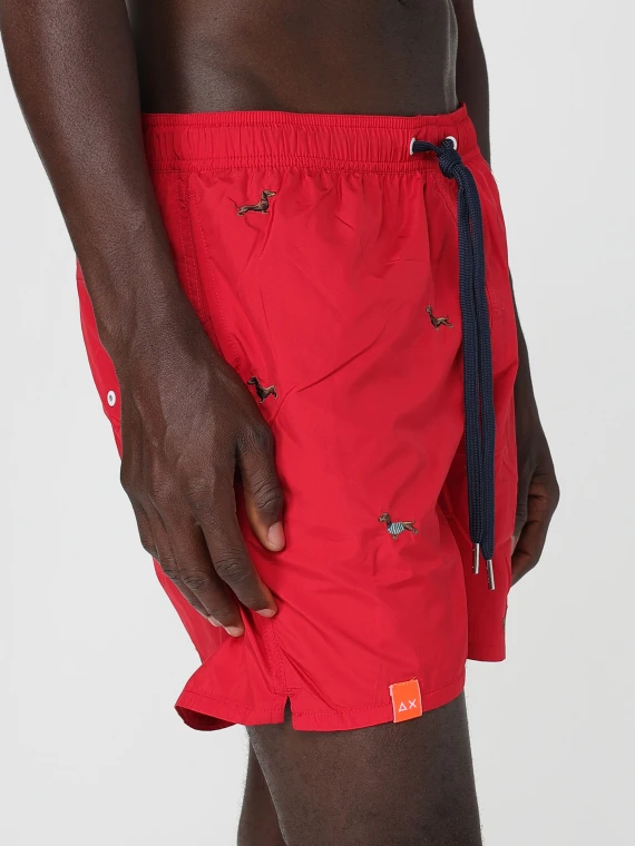 Red swim shorts SUN68