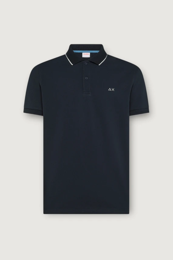POLO SMALL STRIPES ON COLLAR S/S