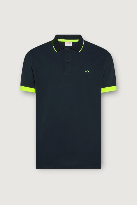POLO SMALL STRIPES FLUO S/S