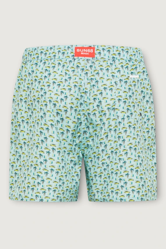 Multicoloured patterned swim shorts SUN68