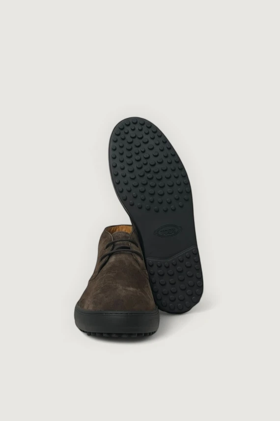 Dark brown suede chukka boot Tod's