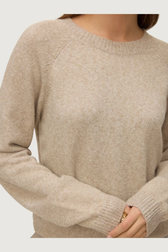 Beige knitted pullover VEROMADE