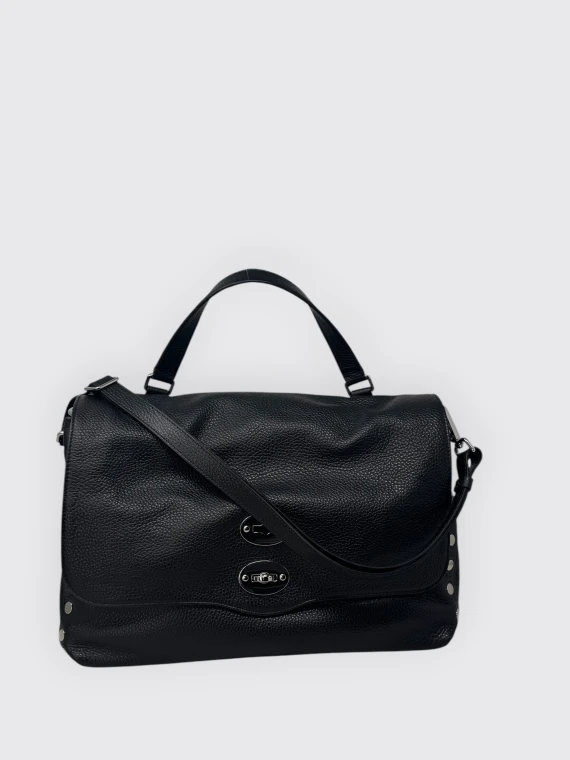 Borsa a mano nera con tracolla