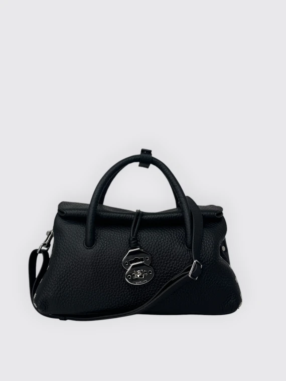 Borsa a mano strutturata nera