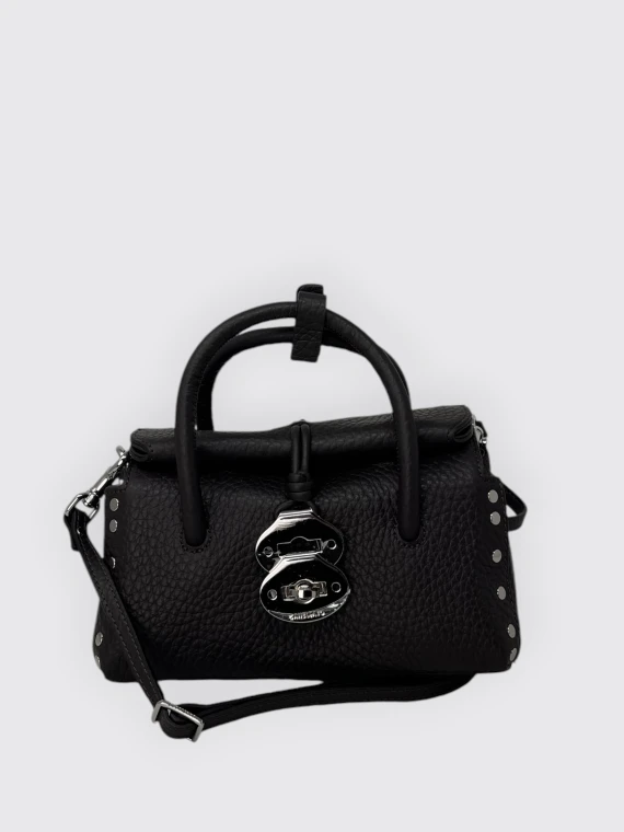 Borsa a mano nera con tracolla