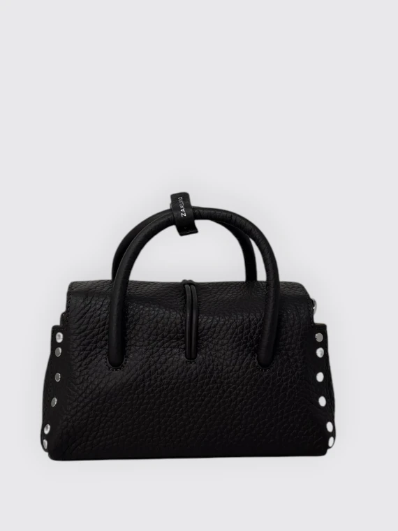 Black top handle bag with shoulder strap Zanellato