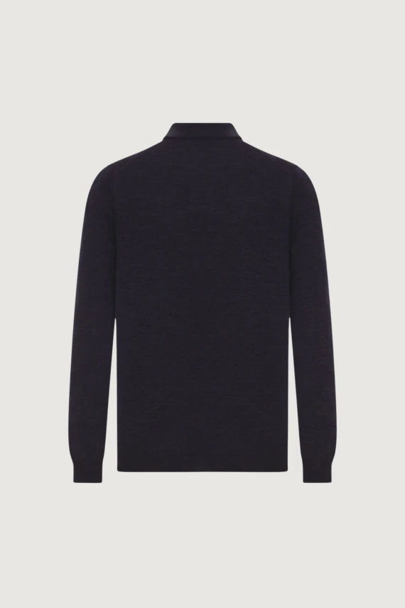 Blue wool polo ZANONE