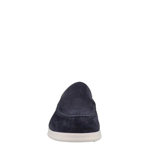 Mocassino adler wash in suede blu 