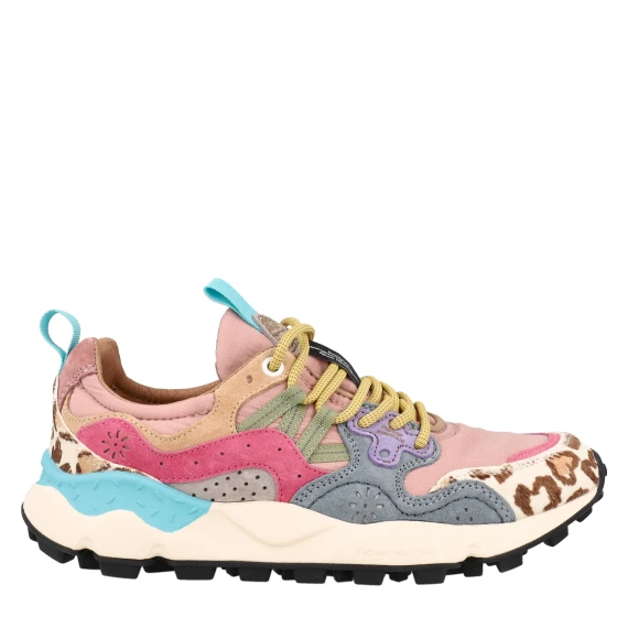 Sneakers yamano pony rosa grigia azzurra 