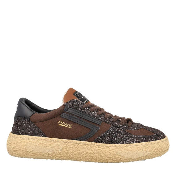 Sneakers confetti glitter marrone 