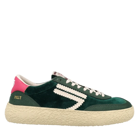 Sneakers polly velluto verde 