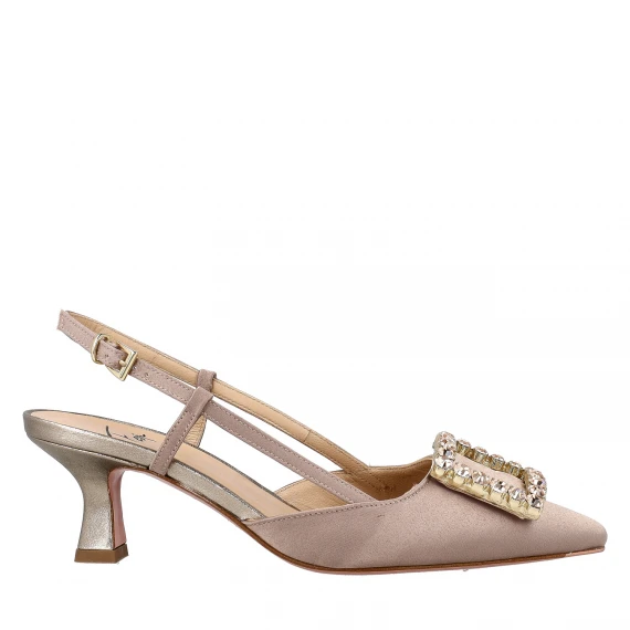 Stefy slingback con spilla beige 